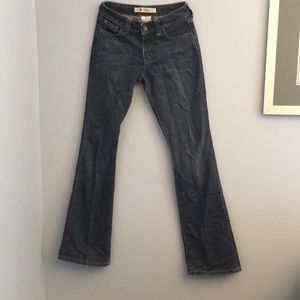 Blue denim bell bottom jeans